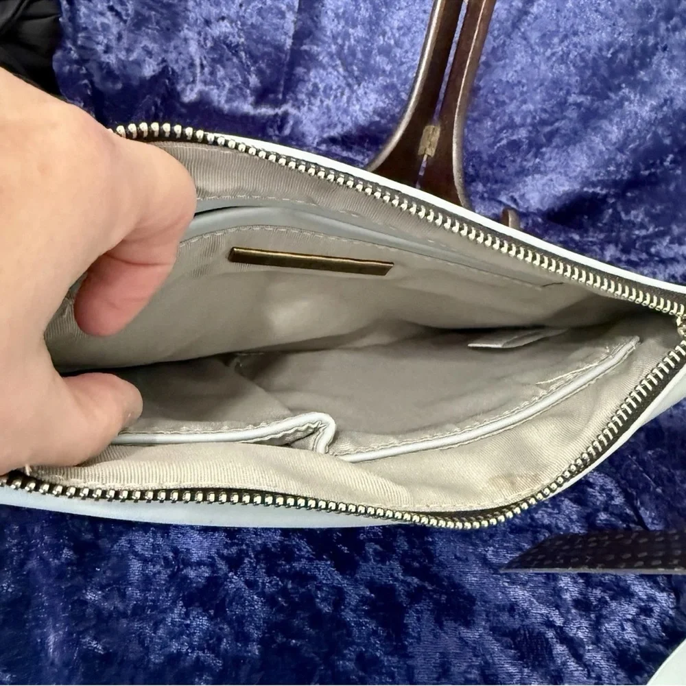 Street Level Pale Blue Clutch‎ Handbag Wristlet Envelope Fold Vegan New w/ Tags